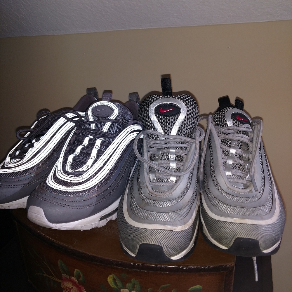 2 pair of kids Nike Air Max 97